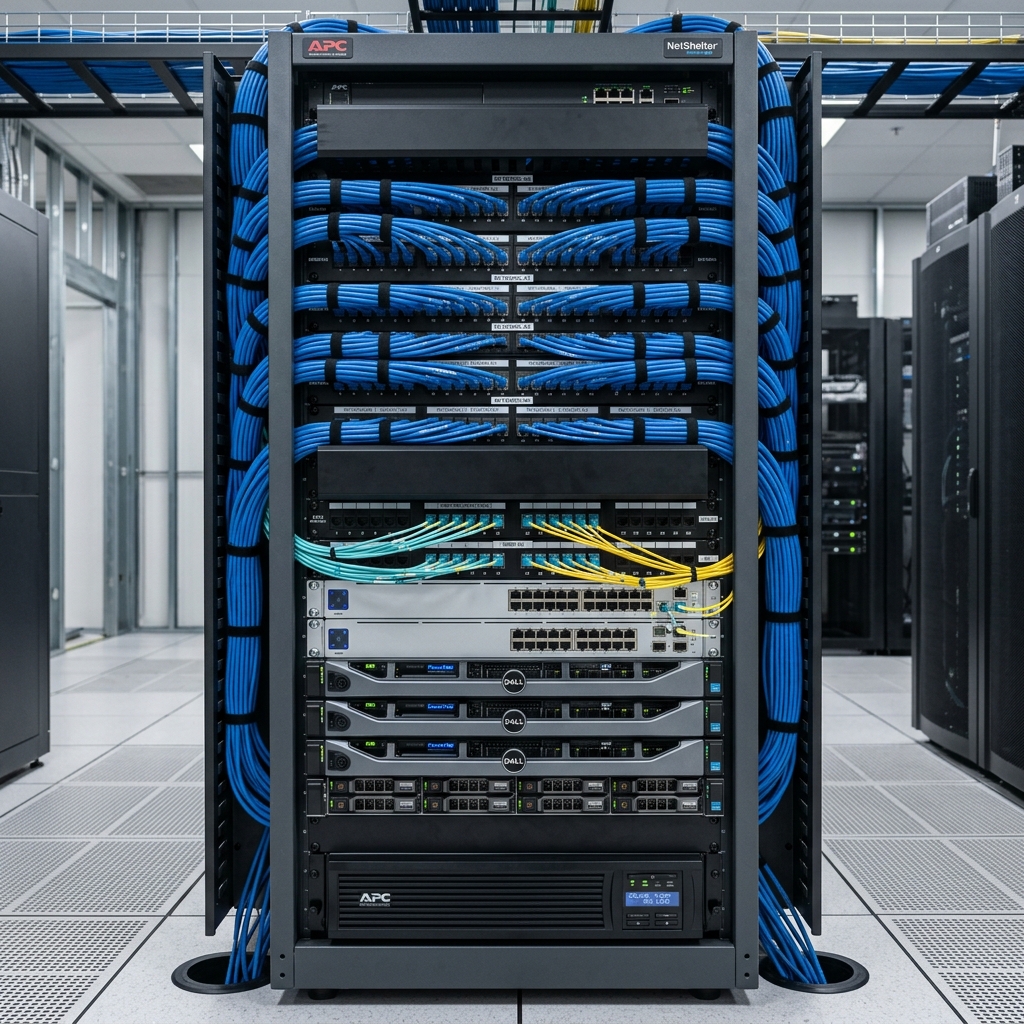 Warehouse & Office Network Rack Cleanup