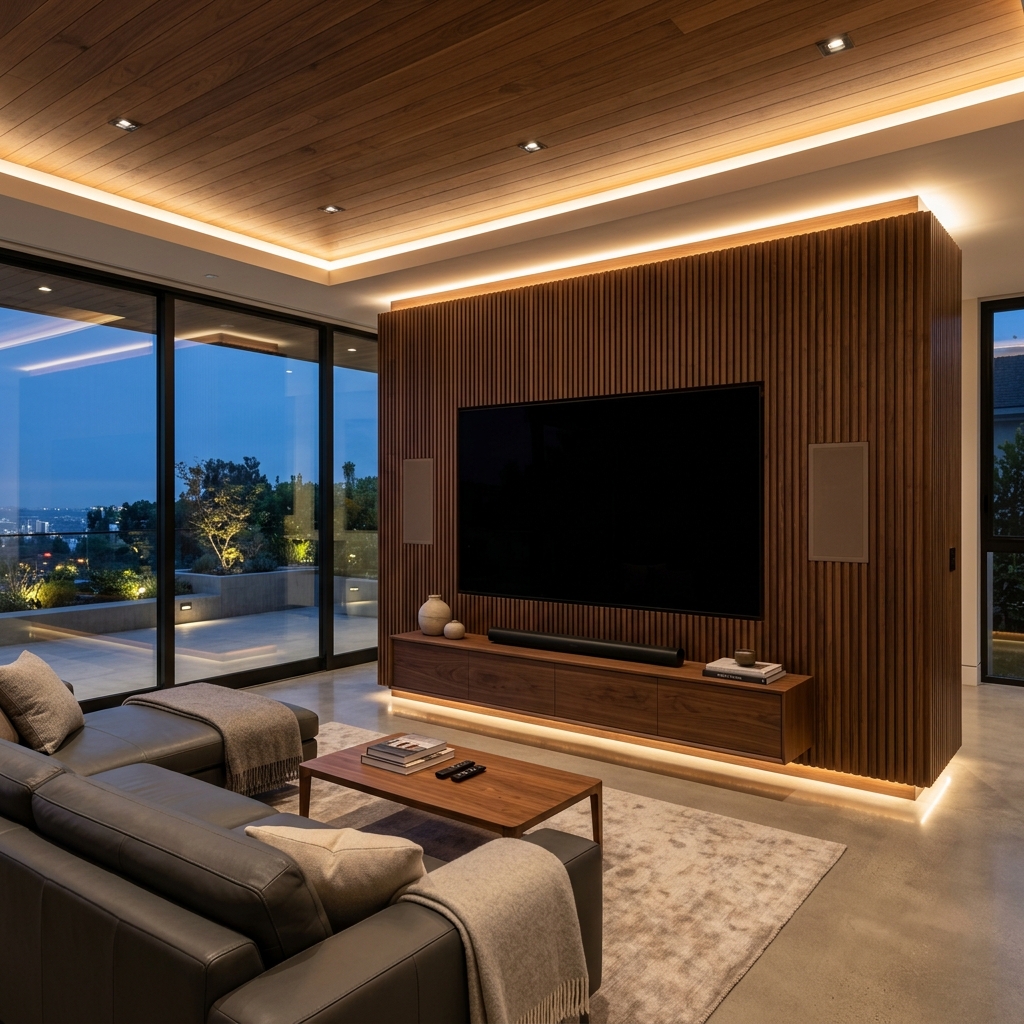 Flush Wall-Mount OLED & Concealed AV Wiring