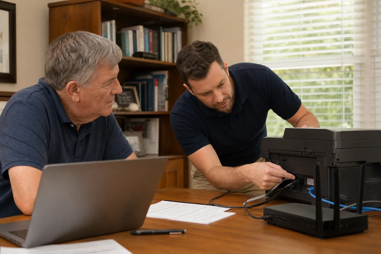 Home technology support visit for household devices