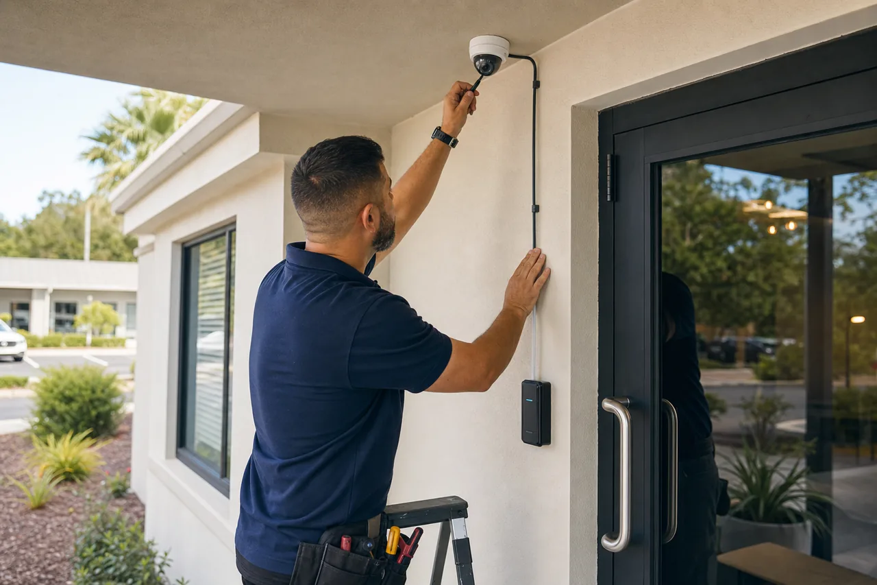Business security camera and access control planning